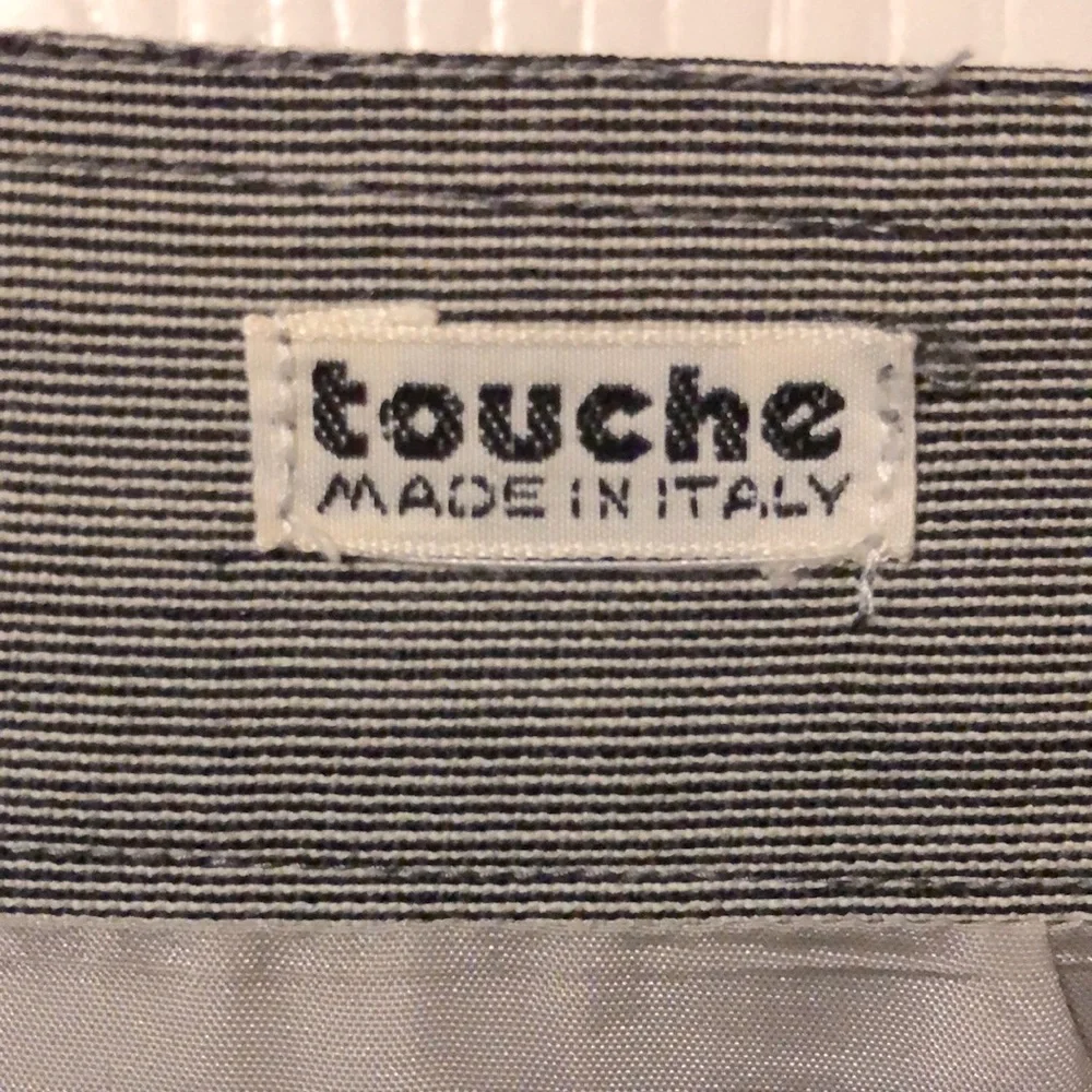 Touché Black and White Pin-Striped Mini Skirt - Picture 5 of 7